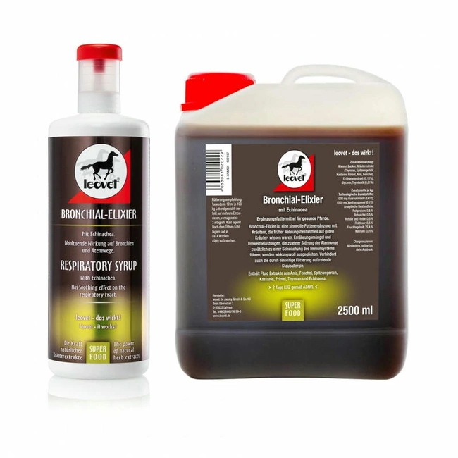 LeoVet Bronchial Syrup for Horses, Herbal Respiratory Support Formula