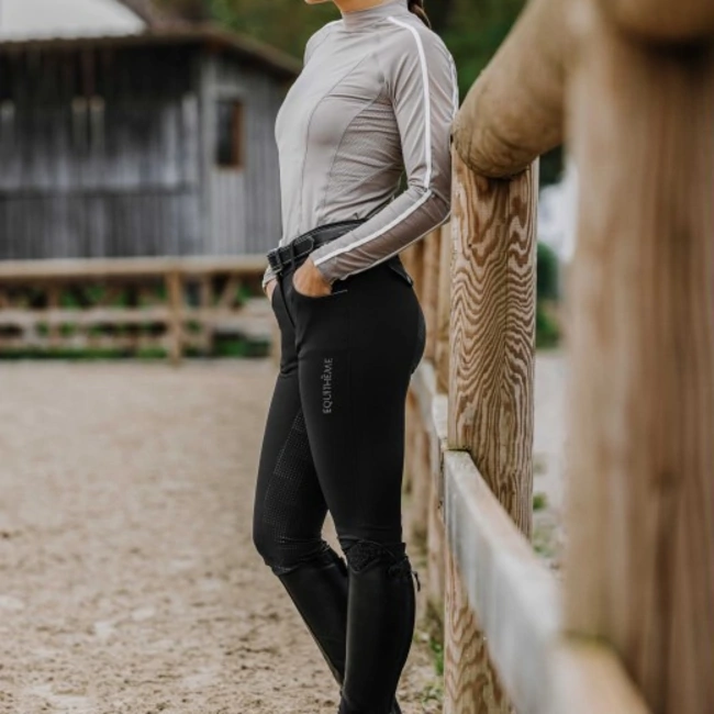 Дамски брич за езда EQUITHÈME Beverly с пълен силиконов захват
