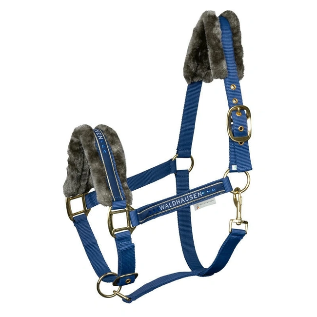 Horse Headcollar with Fluffy Padding and Crystals - ELEGANT
