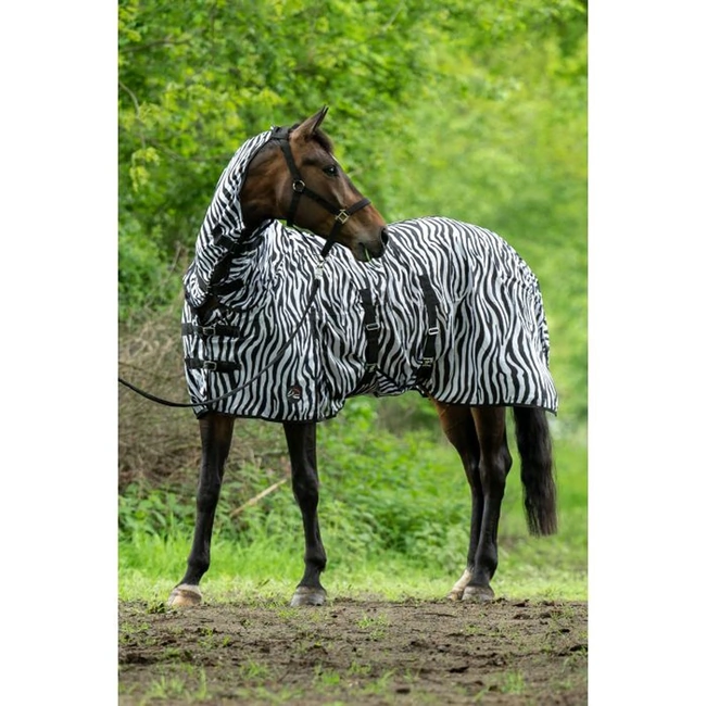 Мрежеста попона с част за врат - Zebra 24